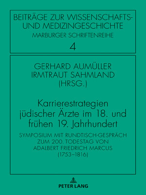 cover image of Karrierestrategien jüdischer Ärzte im 18. und frühen 19. Jahrhundert